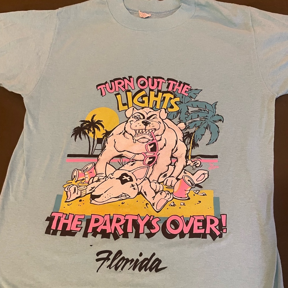 Vintage Florida Party Bulldog T Shirt Medium